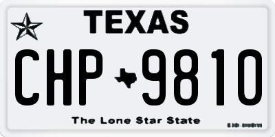 TX license plate CHP9810