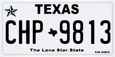 TX license plate CHP9813