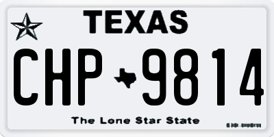 TX license plate CHP9814