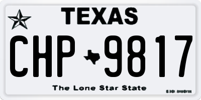 TX license plate CHP9817