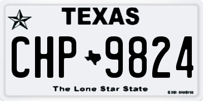 TX license plate CHP9824