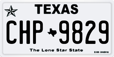 TX license plate CHP9829
