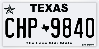 TX license plate CHP9840
