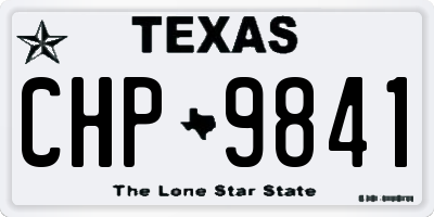 TX license plate CHP9841