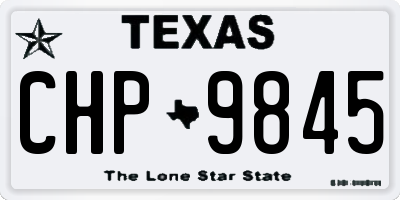 TX license plate CHP9845