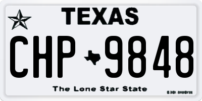 TX license plate CHP9848