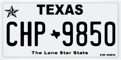 TX license plate CHP9850