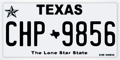 TX license plate CHP9856