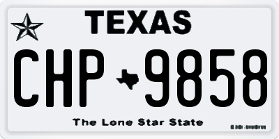 TX license plate CHP9858