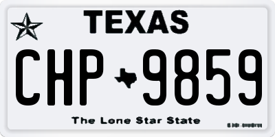 TX license plate CHP9859