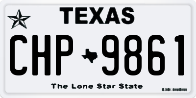 TX license plate CHP9861