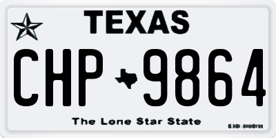 TX license plate CHP9864