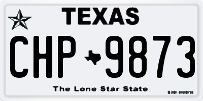 TX license plate CHP9873