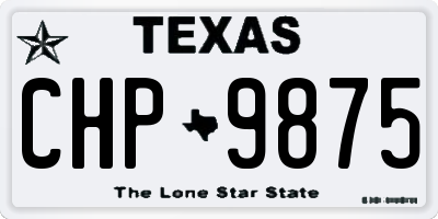 TX license plate CHP9875