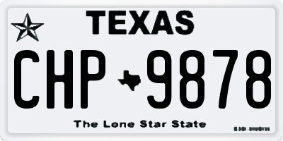 TX license plate CHP9878