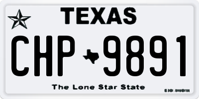 TX license plate CHP9891