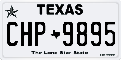 TX license plate CHP9895