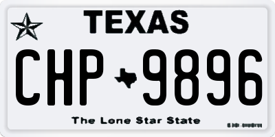 TX license plate CHP9896