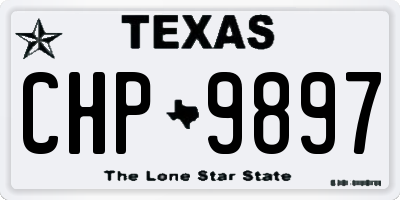 TX license plate CHP9897