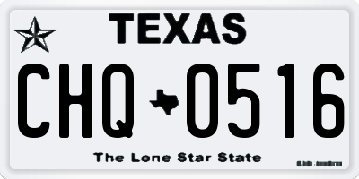 TX license plate CHQ0516