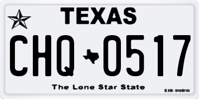 TX license plate CHQ0517