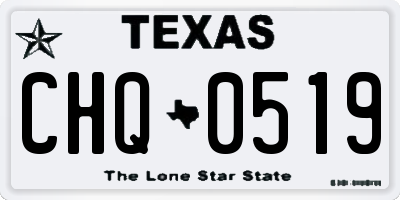 TX license plate CHQ0519