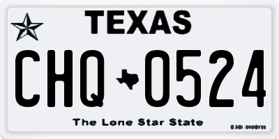 TX license plate CHQ0524