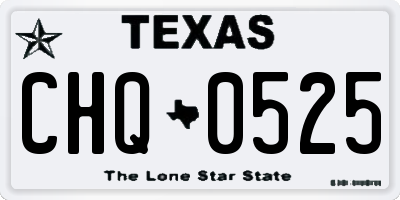 TX license plate CHQ0525