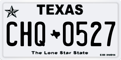 TX license plate CHQ0527