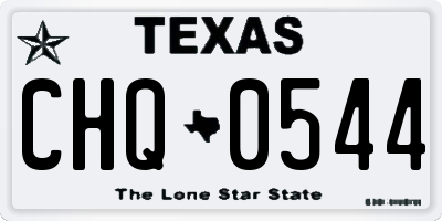 TX license plate CHQ0544