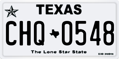 TX license plate CHQ0548