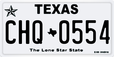 TX license plate CHQ0554