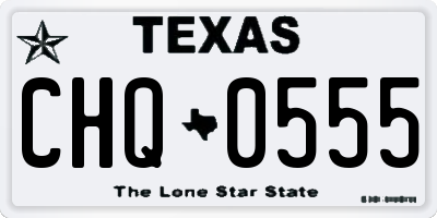 TX license plate CHQ0555