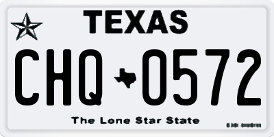 TX license plate CHQ0572
