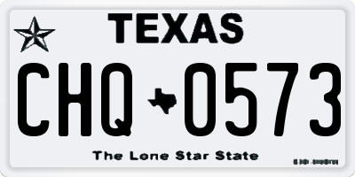 TX license plate CHQ0573