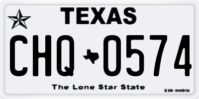 TX license plate CHQ0574