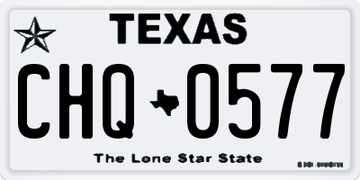 TX license plate CHQ0577