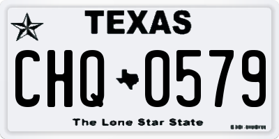 TX license plate CHQ0579