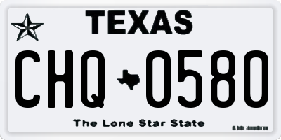 TX license plate CHQ0580