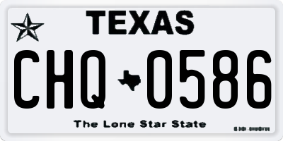 TX license plate CHQ0586