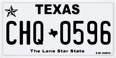 TX license plate CHQ0596