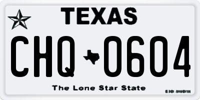 TX license plate CHQ0604