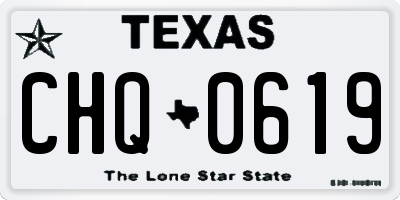 TX license plate CHQ0619