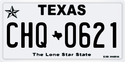 TX license plate CHQ0621