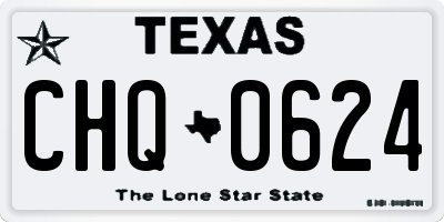 TX license plate CHQ0624