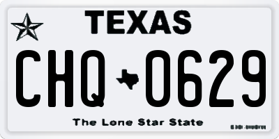 TX license plate CHQ0629