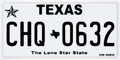TX license plate CHQ0632