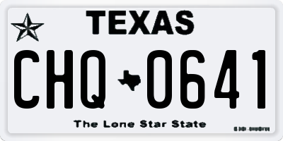 TX license plate CHQ0641
