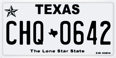 TX license plate CHQ0642