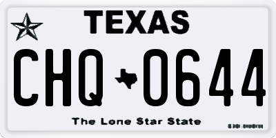 TX license plate CHQ0644